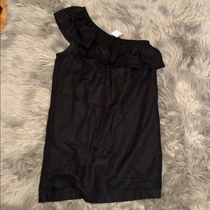 J.Crew one shoulder black dress